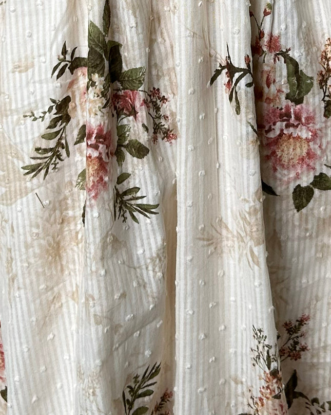 Cream Beige Multi Floral Corset Mini Dress