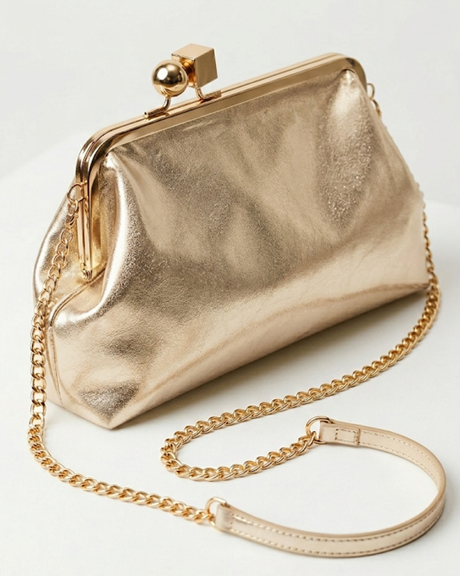Gold Frame Clutch Bag