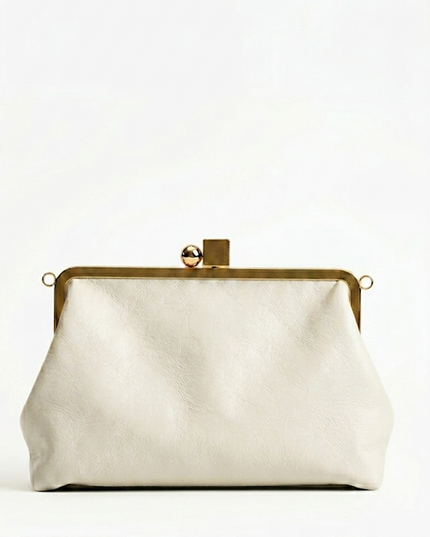 Ivory Frame Clutch Bag