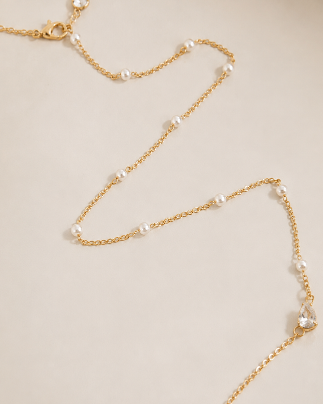 Gold Layered Rhinestone Body Chain