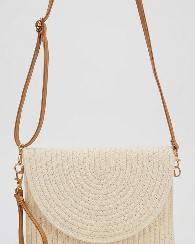 Ivory Braided Envelope Clutch