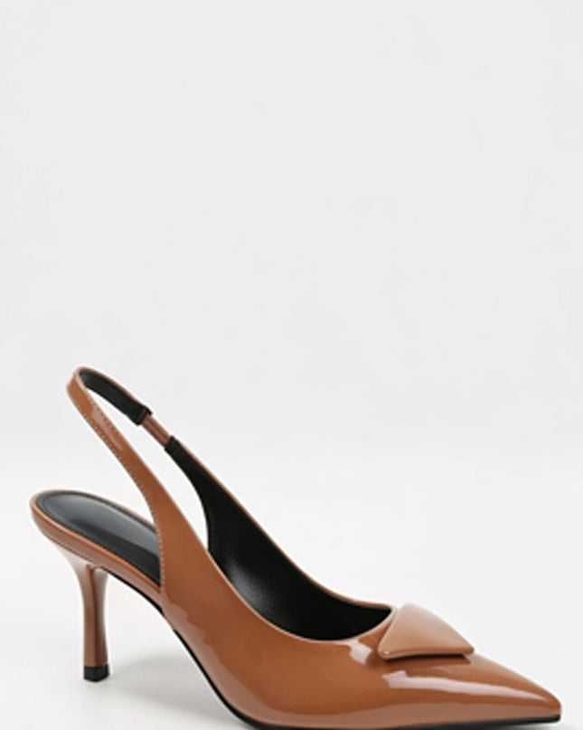 Mocha Sling back Heel
