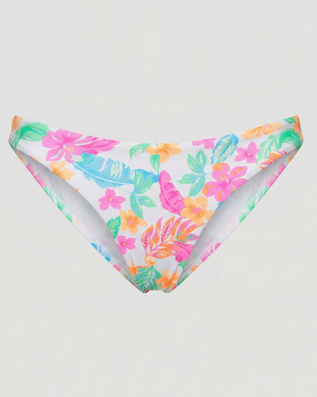 White Multi Tropical Bikini Set
