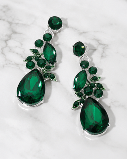 Green Raya Teardrop Earrings
