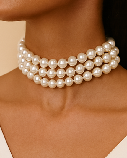 Ivory Pearl Whisper Necklace & Earrings Set