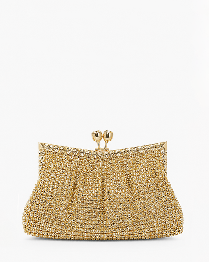 Gold Rhinestone Luxury Evening Clutch