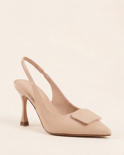 Beige Sling back Heel