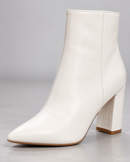 Ivory Heel Ankle Boots