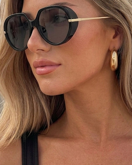 Black Riviera Oversized Sunglasses