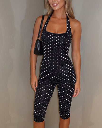 Black Polka Dot Jumpsuit