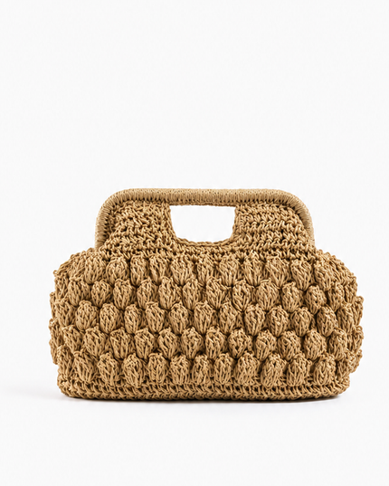 Beige Positano Crochet Handbag