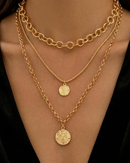 Gold Chains Multi Necklace