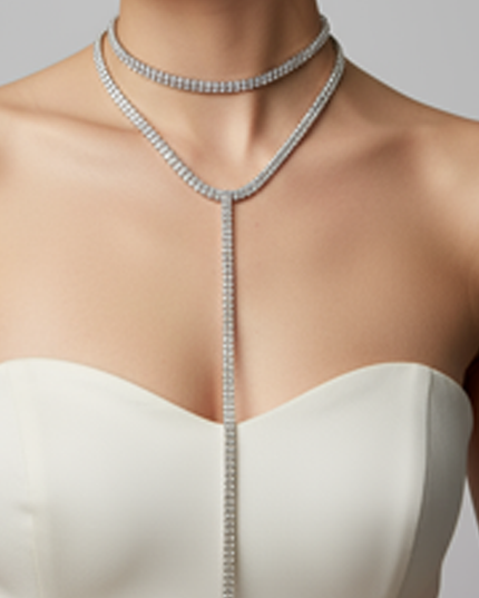 Silver Me Double Layered Choker Necklace