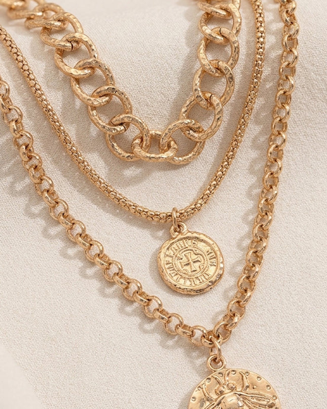 Gold Chains Multi Necklace