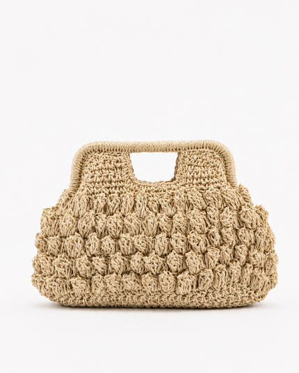 Ivory Positano Crochet Handbag